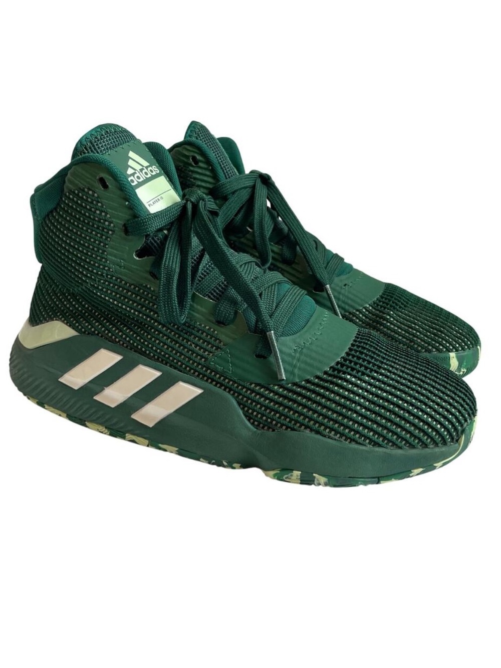 Adidas Dark Green Pro Bounce 2019 Athletic Sneakers Shoes Men’s 7 / Women’s 8